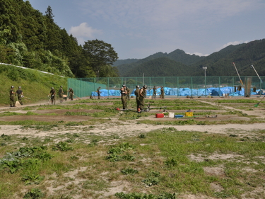 自衛隊災害派遣支援基地撤収