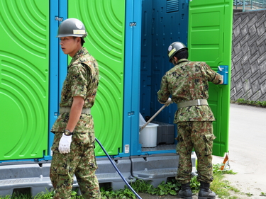 自衛隊災害派遣支援基地撤収