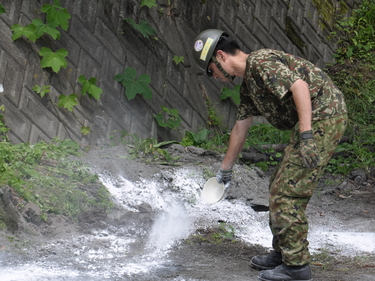 自衛隊災害派遣支援基地撤収