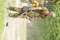 自衛隊災害派遣支援基地撤収の様子