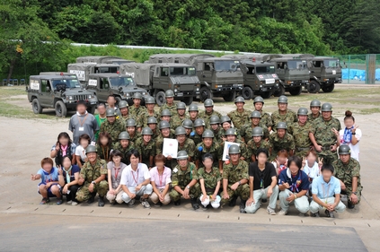 自衛隊災害派遣支援基地撤収の様子