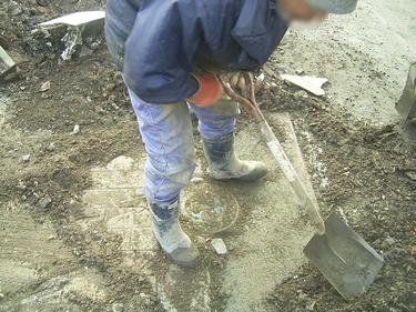 ガレキ撤去後の施設工事