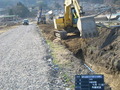 水道管設置、埋め戻し