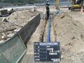 吉里吉里海岸付近の水道管設置