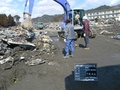 末広町でのガレキ撤去