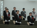 鉄道復旧工事着工式