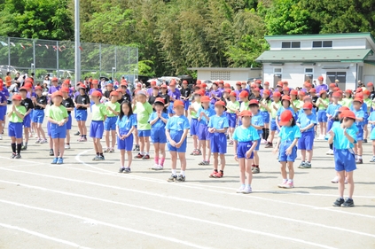 震災後初の4小学校合同での運動会
