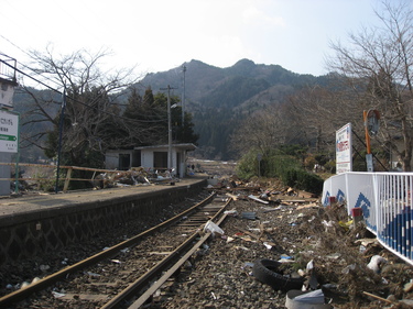 浪板海岸駅から吉里吉里駅方面の写真 大槌町震災アーカイブ