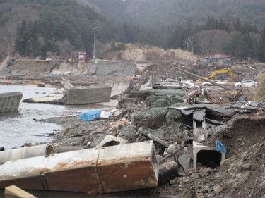 吉里吉里地区、海岸の被災状況