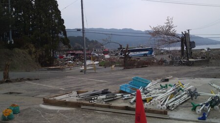 ガレキ処理状況（大槌町郷土資源創造センター）
