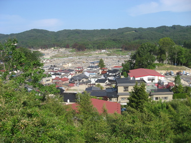 吉里吉里4丁目付近から撮った吉里吉里地区