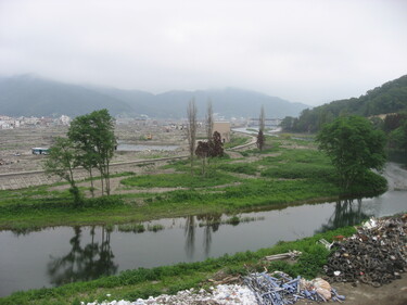 小鎚川から栄町付近を撮影