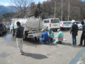 水道事業所応急給水活動　１次隊（大槌町中央公民館）