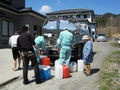 水道事業所応急給水活動　６次隊（浪板）